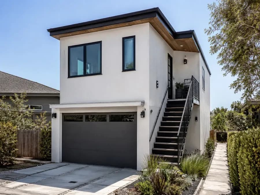 Illustrative concept example of a adu above garage. Not a photograph of a completed Yeganeh Inc. project.